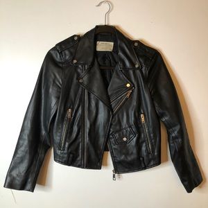 Zara Biker Faux Leather Jacket